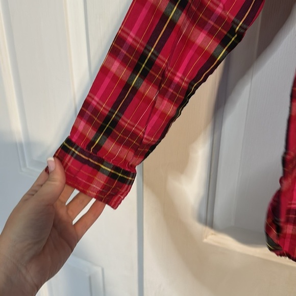 True Craft Red Plaid Button Down size small - Picture 3 of 4